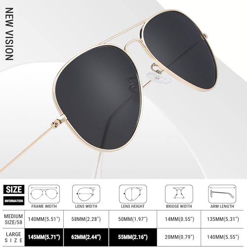 Pro Acme Aviator Sunglasses for Men Women Classic Polarized UV400 Protection3