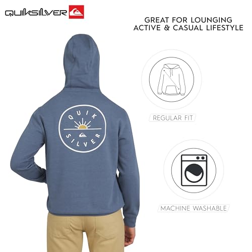 Image of Quiksilver Men's Regular Fit Super Soft Fleece Midweight Pullover Hooded Sweatshirt