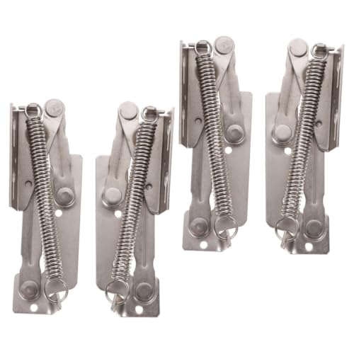 NAMOARLY 2 Pares de Bisagras de Resorte para Puertas de Gabinete y Sofá Mecanismo Plegable y Soporte de Resorte en Acero Niquelado para Cierre Automático