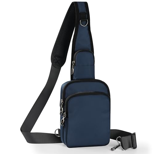 Image of Sling Bag, Crossbody Bag with Zipper Lock, RFID & Water Resistant for Women and Men Small Chest Bag for Travel Casual
