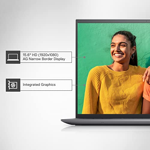 Image of Dell Inspiron 5518 Windows 10 Laptop, Intel i5-11320H, 16GB, 512GB SSD, Win 11 + MS Office 21, 15.6 inch (39.62Cms) FHD Display, Platinum Silver, FPR + Backlit KB - D560695WIN9S, 1.64Kg