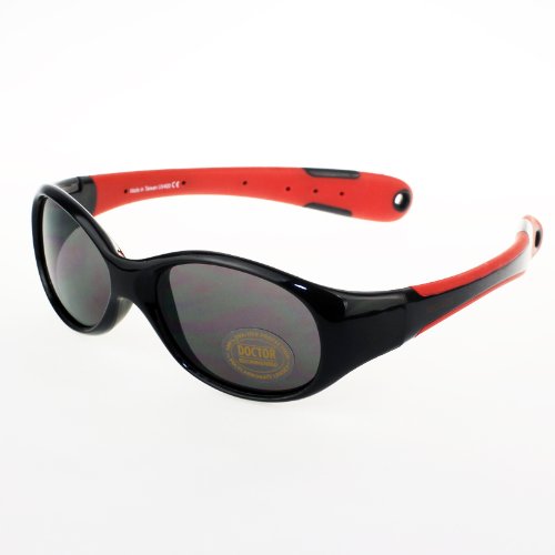 Óculos de Sol Explorer Preto e Vermelho 4 anos, Real Shades, Preto/Vermelho, 4 A 7 Anos