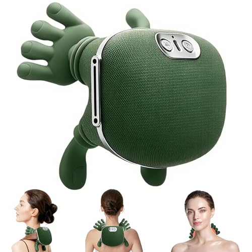 Massagegerät 4D Nackenmassagegerät mit Wärme USB Elektrische Schultermassagegerät 3 Modi & 2 Heizstufen Tragbares Nacken und Schulter Shiatsu Massagegerät für Zuhause Büro & Reise