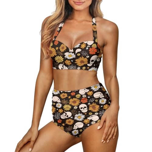 Plus Size Bathing Suit for Women Tummy Control High Waisted Bikini Sets for Women Size S-2XL4
