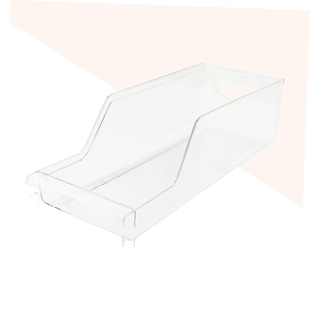 COLLBATH Beverage Can Dispenser Storage Box Clear Stackable Beverage Storage Rack for Refrigerator and Pantry Food-grade Material Organizes Neat and Space-saving