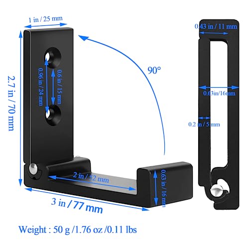 Ohiyo Folding Coat Hooks 6Pcs Foldable Hook Wall Mounted For Hanging Coat, Jacket, Towel Heavy Duty Wall Hooks Aluminum Alloy Fold Up Hooks Headphones Holder Bearing Load 33Lb (Black) #TOP1