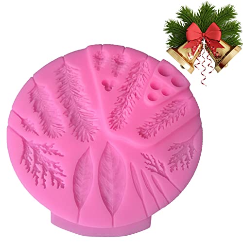 Moldes de Silicone para Fundição em Resina | Agulhas de pinheiro de árvore de Natal deixa molde de s