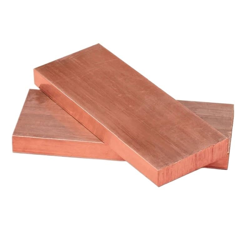 T2 Płaska płyta z czystej miedzi o grubości 5-100 mm, długości 100-300 mm, z litej miedzi, surowca do majsterkowania(Length 200mm,20x25mm)