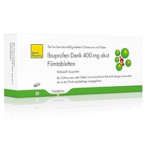 Ibuprofen Denk 400 mg akut: Entzündungshemmend und schmerzstillend zur Anwendung bei Schmerzen und Fieber, 20…