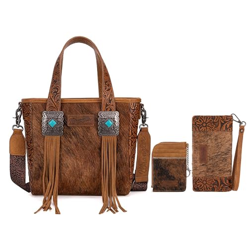 Set cartera y tarjetero Wrangler Cowhide Tote miniatura 1