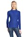 Sag Harbor Women's Mock Neck Cashmerlon Sweater with Cable Front Detail