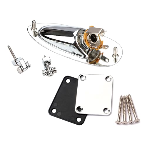 Pack of Guitar Reinforcement Features Neck Plate String Tree Retainers Output Socket Plate for Assembly and Stability Guitar Nec