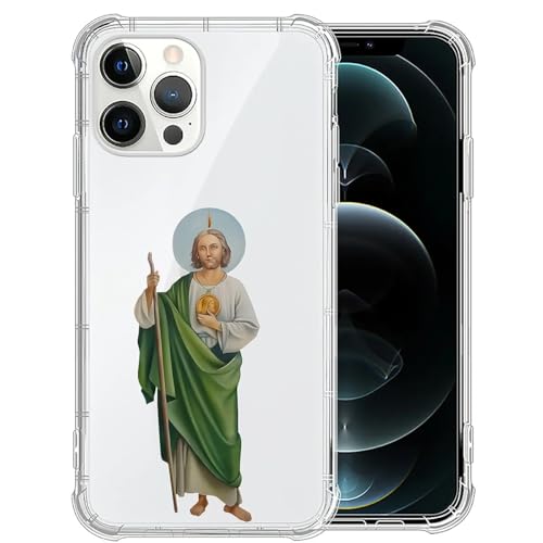 Coque antichoc iPhone 12 Pro Max San Judas Tadeo housse de protection souple transparente