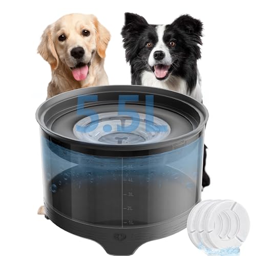 UPSKYPET 5.5L No Spill Water Bowl for Dogs, No Splash Large Dog Water Bowl by UPSKY - Used condition - US$18.04