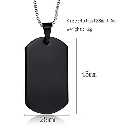 LF Stainless Steel Black Naltrexone Medical Alert Jewelry Sets Emergency ID Tag Caduceus Bracelet Necklace Sets,Naltrexone Medic Jewelry for Men(Medical Alert Necklace + Bracelet) - Thumbnail 3