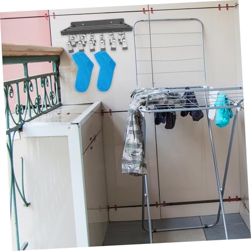 Séchoir à linge extérieur sans perçage pour étendre sur balcon - 8