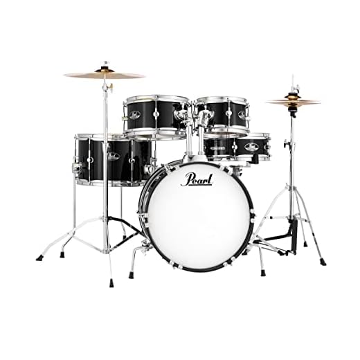 Pearl RSJ465C/C31 - Batería acústica real para principiantes para niños - Jet Black