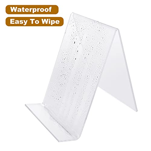 Dajave 6 Pack 4X6 Inch Acrylic Book Stands, Clear Acrylic Easel Display Stand, Clear Book Tablet Holder For Displaying Pictures, Books,Notebooks, Cd, Artworks #TOP3