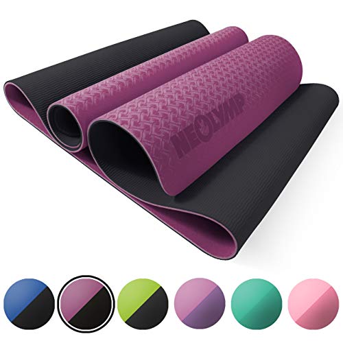 NEOLYMP Premium YOGAMATTE/SPORTMATTE FÜR DEN PROFISPORTBEREICH, GYMNASTIKMATTE, FITNESSMATTE, TRAININGSMATTE, GYMMATTE, TURNMATTE, Yoga Matte, PILATESMATTE, Matte (Violett)
