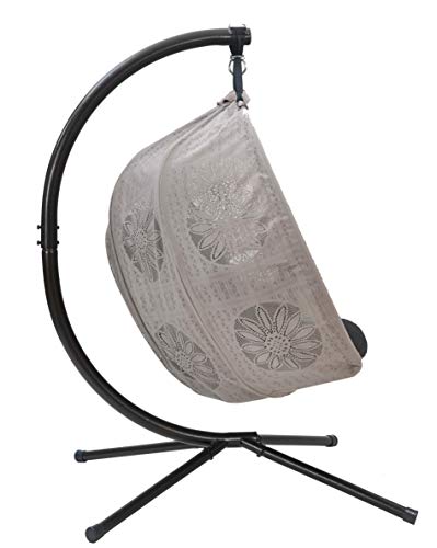 Flower House Fhpc100-Dcblk Pumpkin Loveseat, Black/Sand Cover #TOP3
