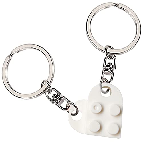HZMM Brick Heart Keychain for Couple Boyfriend Girlfriend Best Friend,