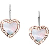 Finish: Poliert FOSSIL Vintage Glitz, Ohrhänger opalisiernder Schimmer, mit Kristallen