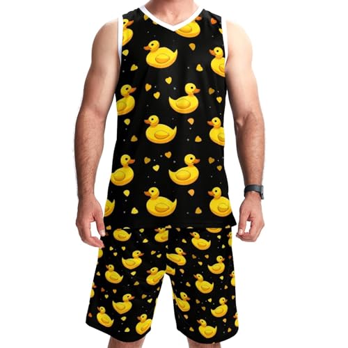 Combinaison de basket-ball pour homme jaune en taille 5XL avec poches pratiques