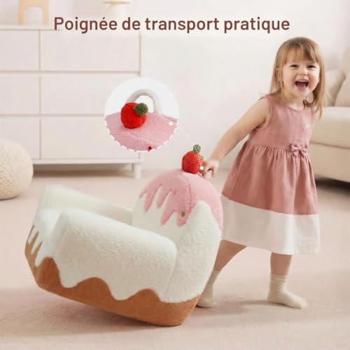Fauteuil Bébé Sherpa 1-3 Ans Glace Lavable OUOZZZ