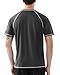 Roadbox Men's Swim Shirts Short Sleeve, SPF UPF 50+ Sun Protection Quick Dry Rash Guard Water T-Shirts, Moisture Wicking Tee Tops for Fishing Surf Beach (Dark Gray,XL)