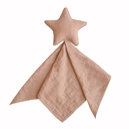 Image of mushie Star Security Blanket | Baby Lovey | 100% Organic Muslin Cotton (Natural)