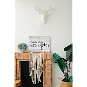 Welcome To Our Farmhouse Sign Canvas Wall Art PrintsWindmill Wood Texture Paintings Prints11x14 inches Artwork for Farm Themed Decor Farmhouse Outdoor Porch Living Room Home