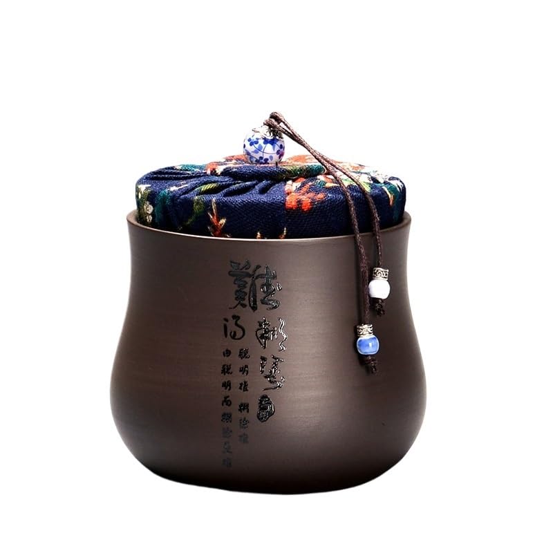 CMBSSTFC Boîtes de Cuisine Boîtes de thé de Sable Violet Pot de Stockage en céramique Boîte à thé Pot scellé Conteneur de thé Pot de Bonbons Organisateur de thé Réservoir de Stockage de Caddie à thé