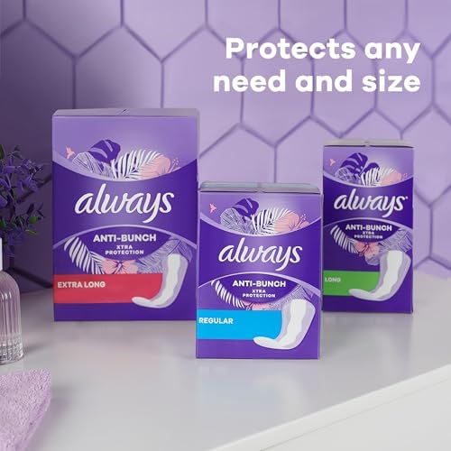 Always Anti-Bunch Xtra ProteCountion Daily Liners, Extra Long Length, Unscented, 116 Count - 4