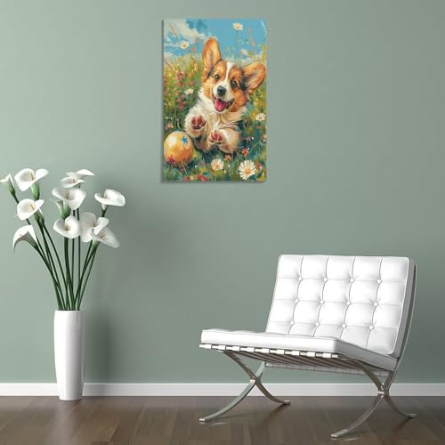Tableau sur toile chiot adorable pour une touche de tendresse - 5