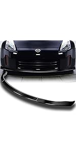 GT Style Front Bumper Lip For Nissan 350Z Fairlady Z (2006-2009) – PU Black Spoiler | Direct Fit, Unpainted, Includes Hardware