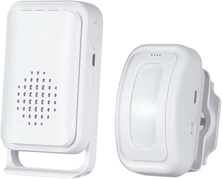 Motion Sensor Doorbell Detector Entry Alert Alarm, Shop Store Office Home Security Welcome Door Chime Wireless Infrared IR Doorbell for Elderly Call Bell Caregiver Reminder