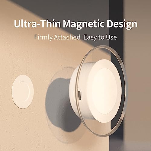 Artin-X Magnetic Motion Sensor Night Light -Rechargeable Nightlight With Usb-C Port -10 Lumen Gentle Glow Warm Light For Kids, Washroom, Cabinet, Stair And Bedroom -Including Iron Sheet With Adhesive #TOP1