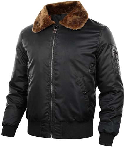 Image of PEGENO Men's Lightweight Bomber Jacket Windproof Jacket Waterproof Nylon Fabric