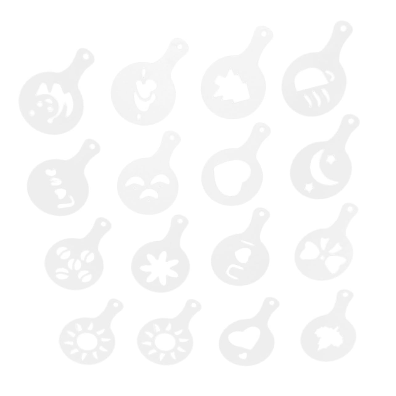CATIEBYE 80pcs Reusable Baking Stencils for Cake Coffee and Bread Thick Plastic Templates for Decorating Desserts Crafts and Festive Events Easy to Use for All Ages