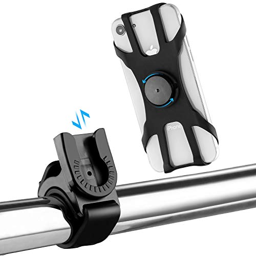 ZTSXLLIM Bike Phone Mount, Detachable 360° Rotation Bicycle Phone Holder