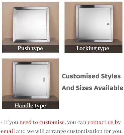 16x16 Stainless Steel Access Panel with Spring - Outdoor Kitchen Access Door, BBQ Pit Hatch Cover, Marine Inspection Door, Durable 400x400mm Design