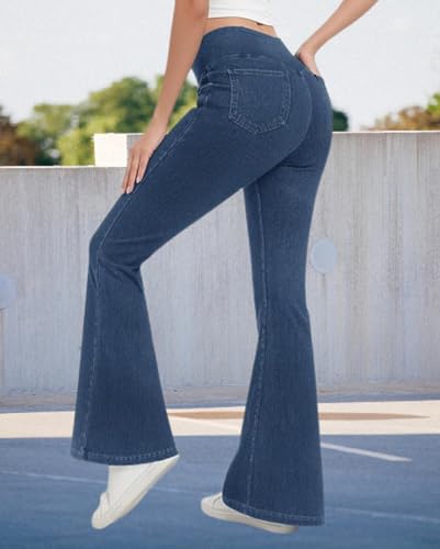 Image of ADBUCKS Women's High-Rise Cotton Light Weight Denim Parallel Loose Fit Jegging