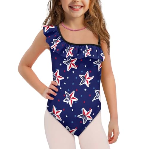 doginthehole Girls One Piece Swimsuits 3-14 Years Ruffle Trim Beach Bathing Suit for Kids Swimwear with Adjustable Strap2