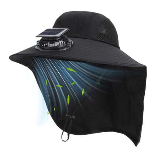 Chapeau solaire ventilé à haute protection UV et autonomie énergétique