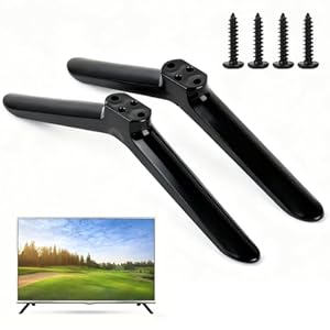2 PcsTV Feet Replacement, Universal TV Stand Base Feet for TVs, Universal TV Base Legs Stands for Most 24 32 40 49 50 55 Inch Flat Screens, Supports LCD/LED/OLED TVs(Black), with Screws