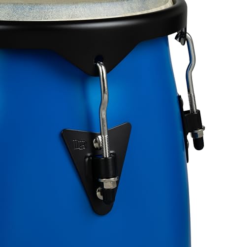 LP Conga Drum Set with Stand, Race Car Blue, 10-inch and 11-inch (LP646D-DB)