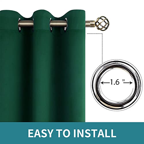 Bgment Blackout Curtains - Grommet Thermal Insulated Room Darkening Bedroom And Living Room Curtains, Set Of 2 Decorative Curtain Panels (52 X 84 Inch, Emerald Green) #TOP4