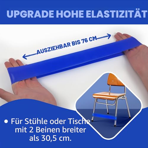 WNSIRVY 5 Stück Stuhlzappelbänder für Kinder mit ADHS - Sensorische ADHS Hilfsmittel zur Förderung der Konzentration & Reduzierung von Unruhe bei ADHS, Autismus - Für Schule & Zuhause (Mehrfarbig)