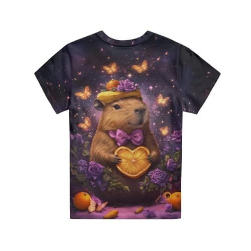 Image of Xhuibop Kids Tshirts Girls Boys 3-16 Years Summer Clothes for Teens Loose Fitting Tops