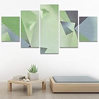 SIGNWIN 5 Panel Canvas Wall Art Modern Art Contemporary Dramatic Geometric Mixed Media Multicolor Patterns for Home Decorations Ready to Hang - 60